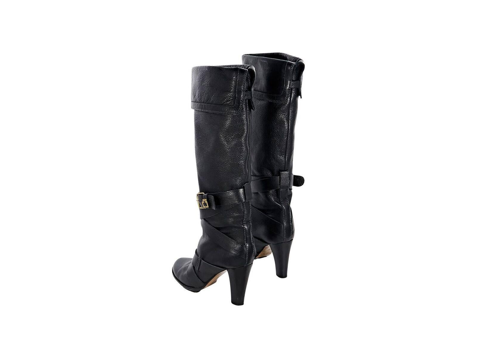 chloe leather knee boots