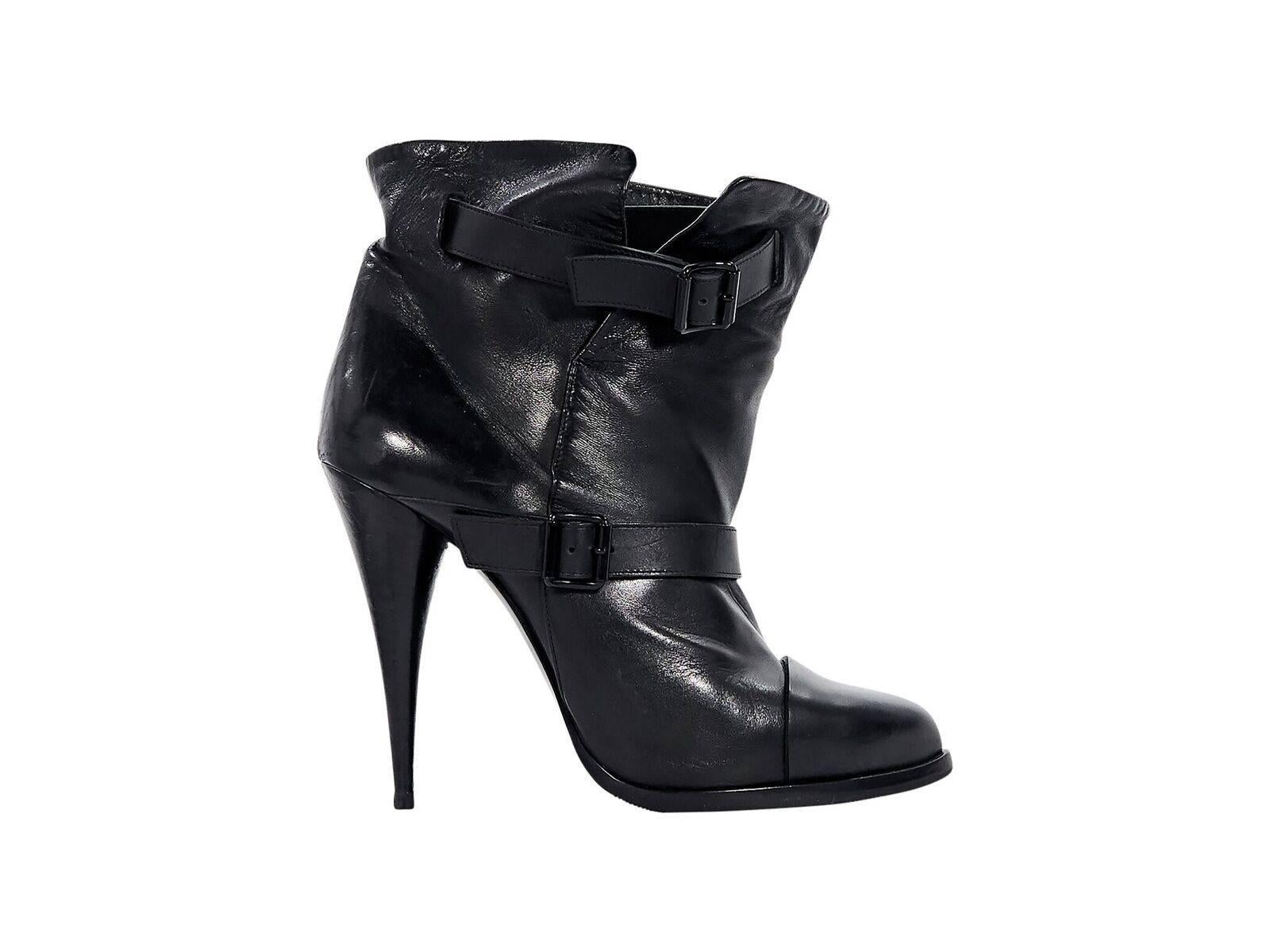 Black Givenchy Leather Ankle Boots In Good Condition In New York, NY