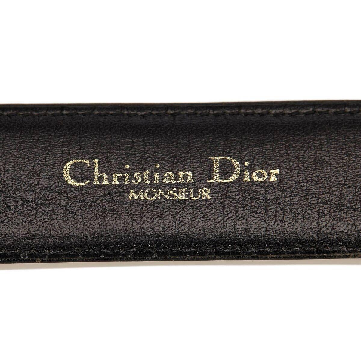 black christian dior belt