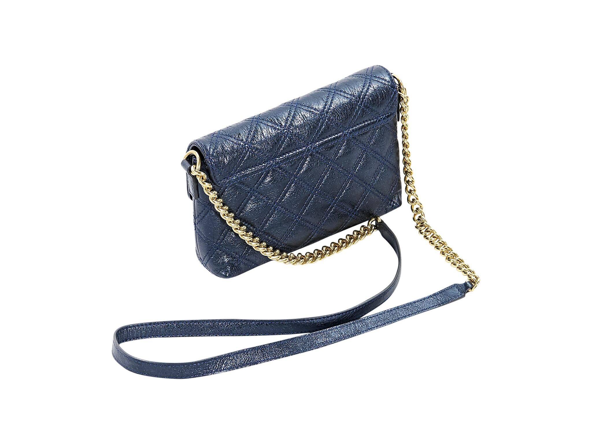 blue quilted crossbody bag