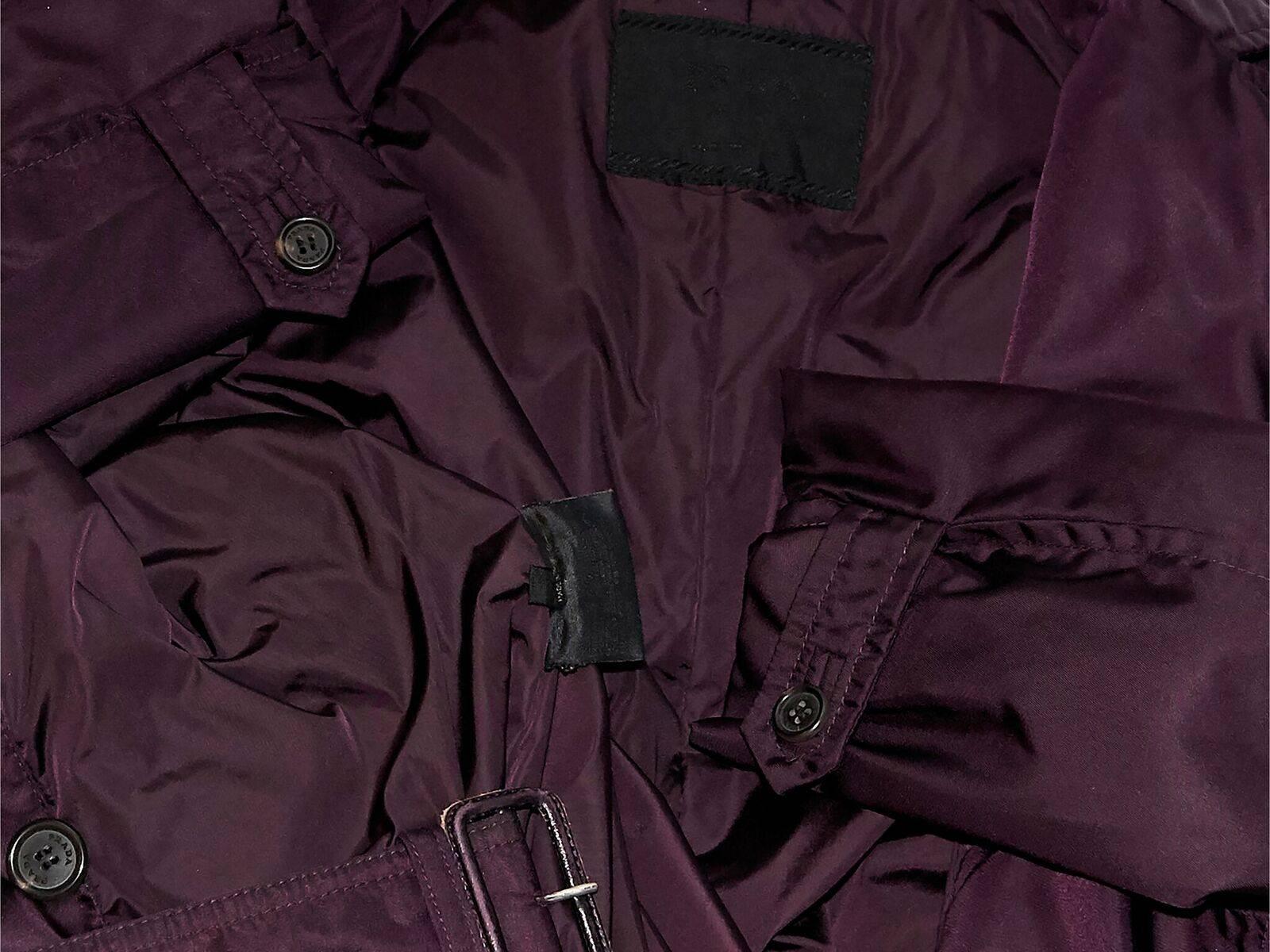 Black Prada Purple Belted Trench Coat
