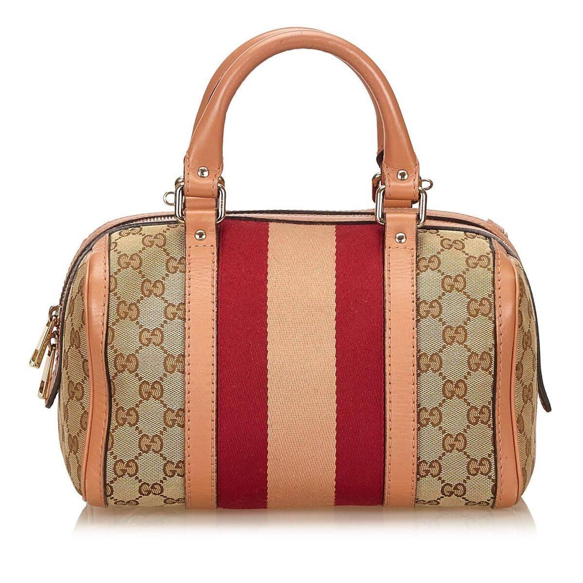 Brown Gucci Guccissima Multicolor Jacquard Satchel