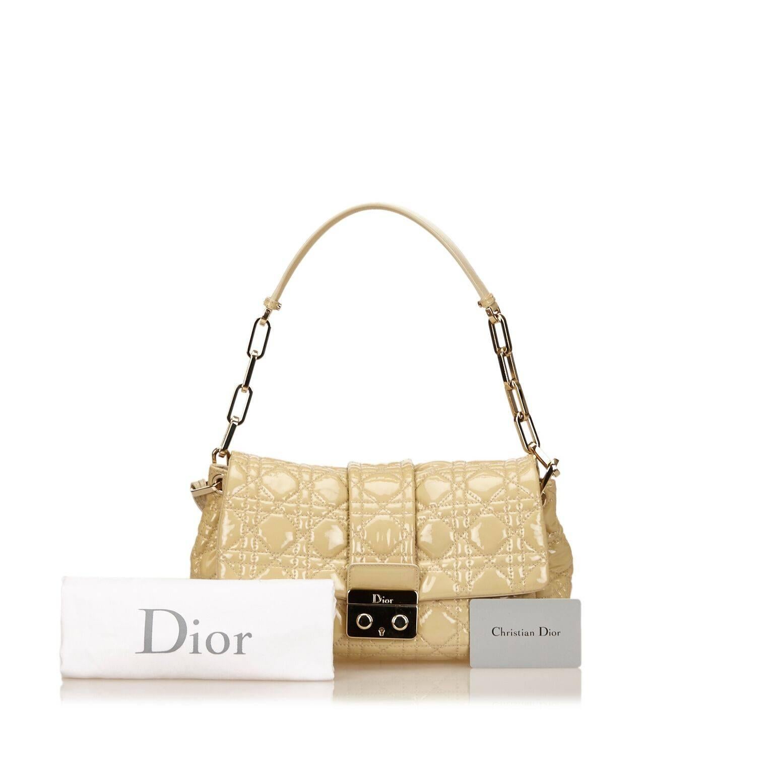 Women's Christian Dior Nude Quilted Cannage Shoulder Bag