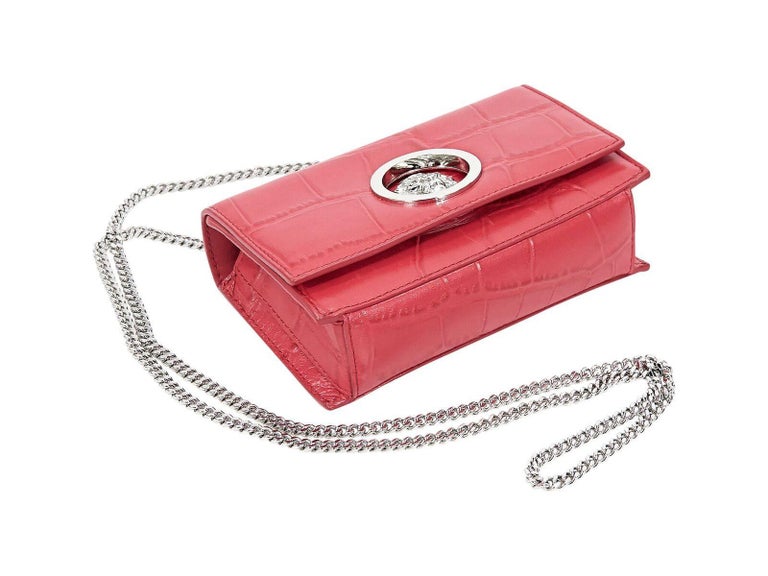 Versus Versace Red Leather Lion Head Crossbody Bag For Sale At 1stdibs
