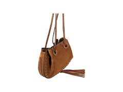 Chloe Tan Suede Studded Bucket Bag