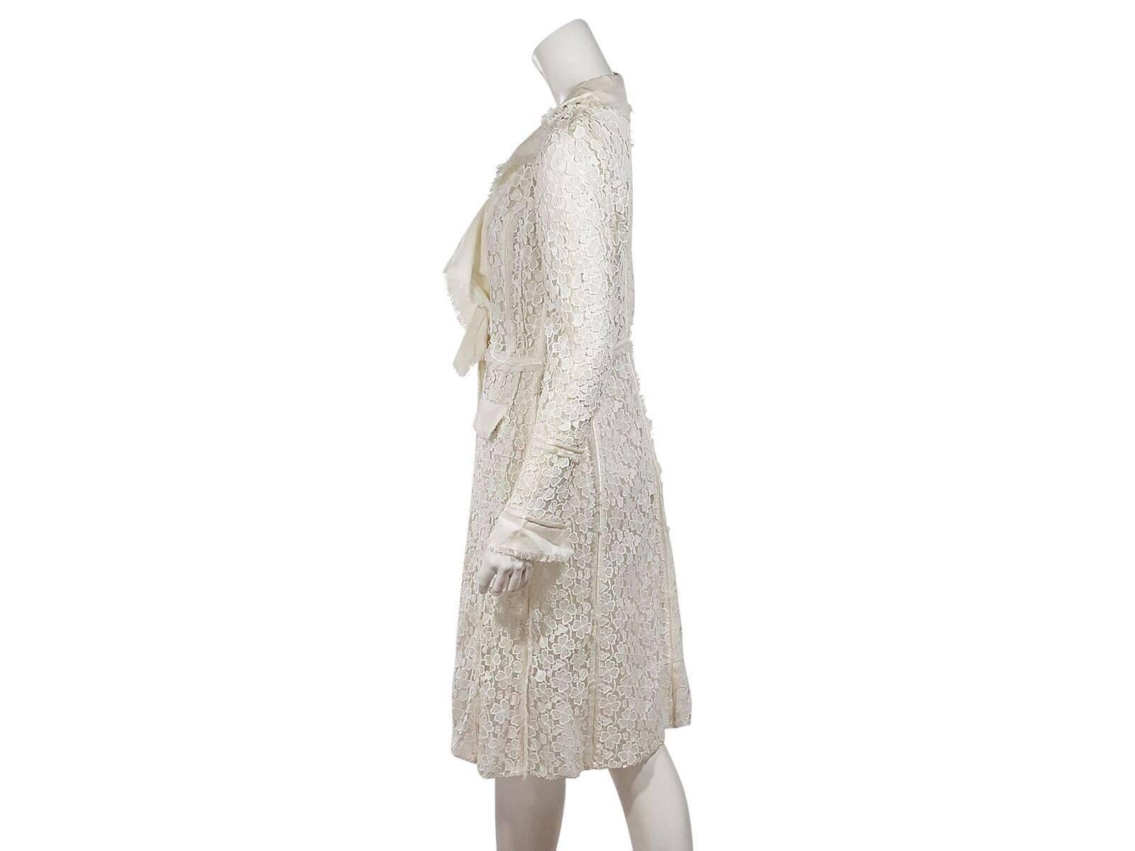 Gray Dolce & Gabbana White Lace Coat