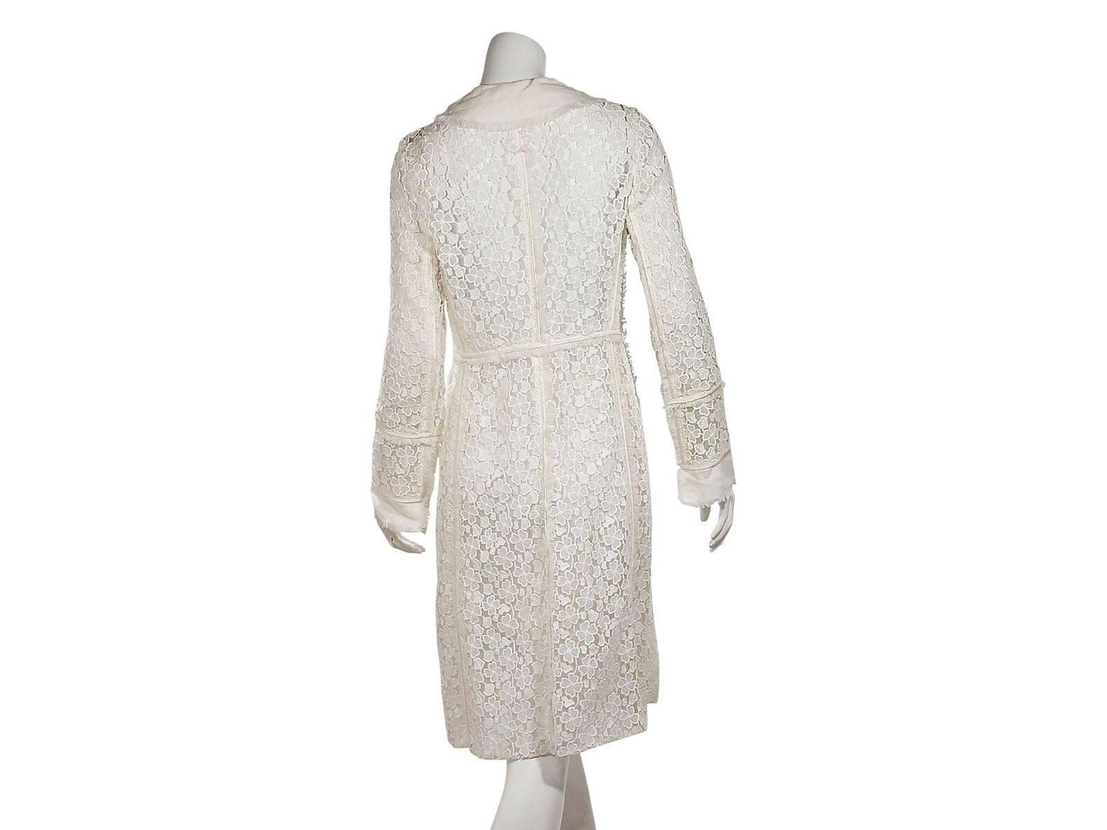Dolce & Gabbana White Lace Coat In Good Condition In New York, NY