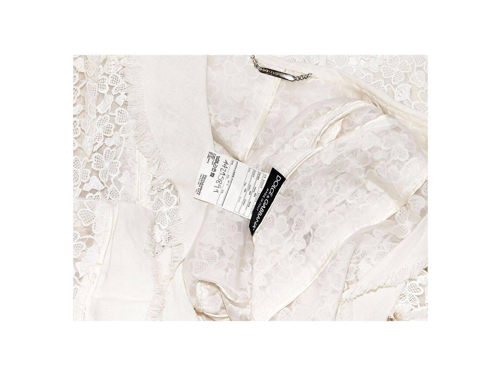 Women's Dolce & Gabbana White Lace Coat