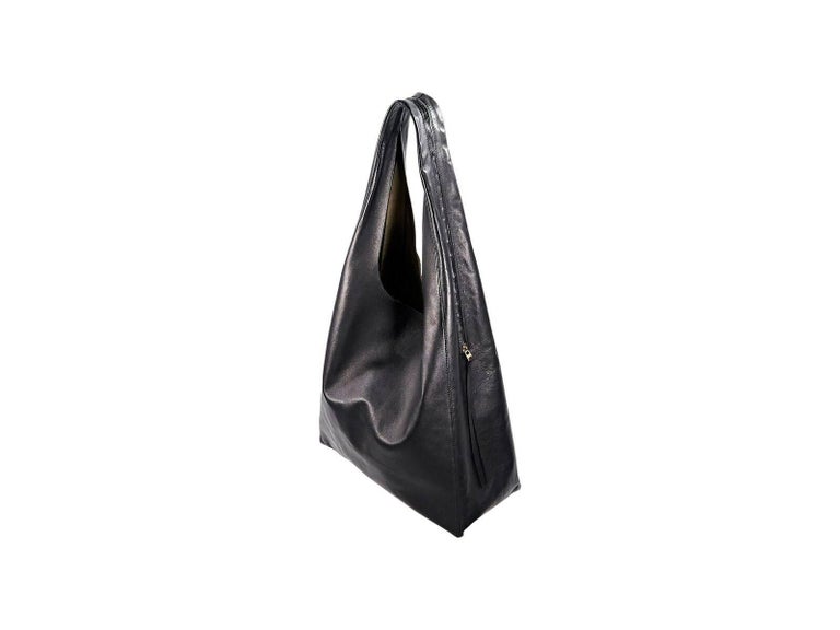 Celine Black Leather Cabas Hobo Bag For Sale at 1stDibs