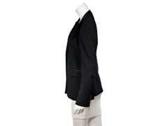 Black Gucci Leather-Trimmed Blazer