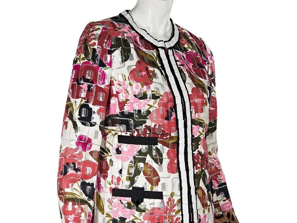 Multicolor Dolce & Gabbana Floral-Printed Coat In Good Condition In New York, NY