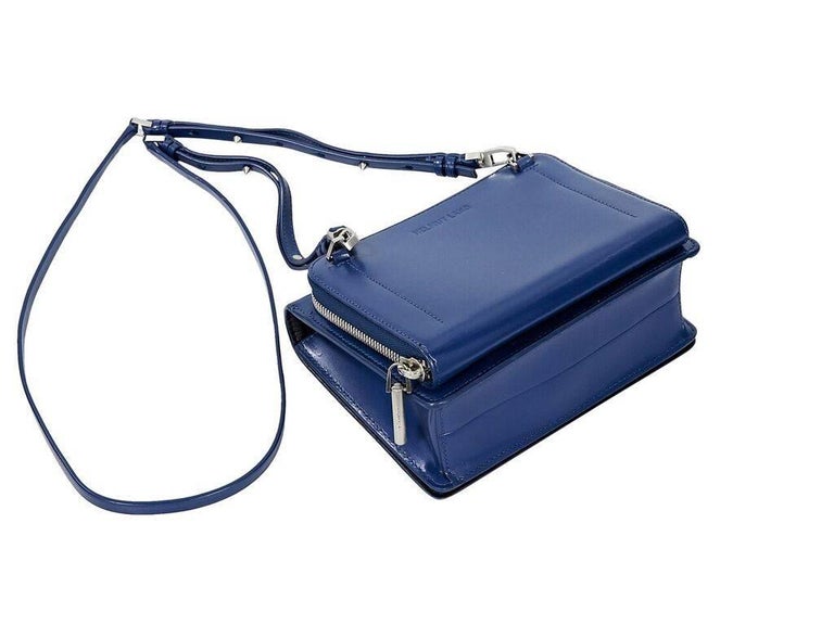 Blue Helmut Lang Leather Crossbody Bag For Sale at 1stDibs