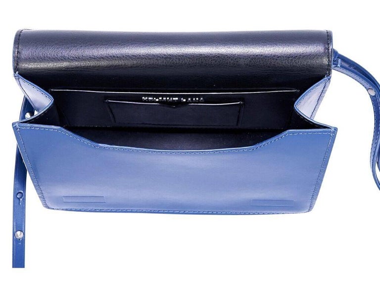 Blue Helmut Lang Leather Crossbody Bag For Sale at 1stDibs