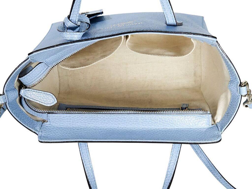 Women's Light Blue Gucci Leather Swing Bag