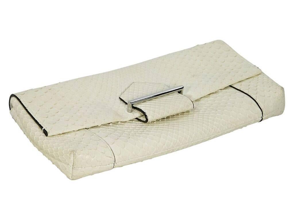White Reed Krakoff Python Clutch In Good Condition In New York, NY