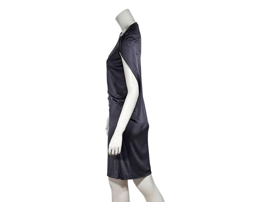 Product details:  Slate cape-back dress by Maison Margiela.  Sleeveless.  Pullover style.  34