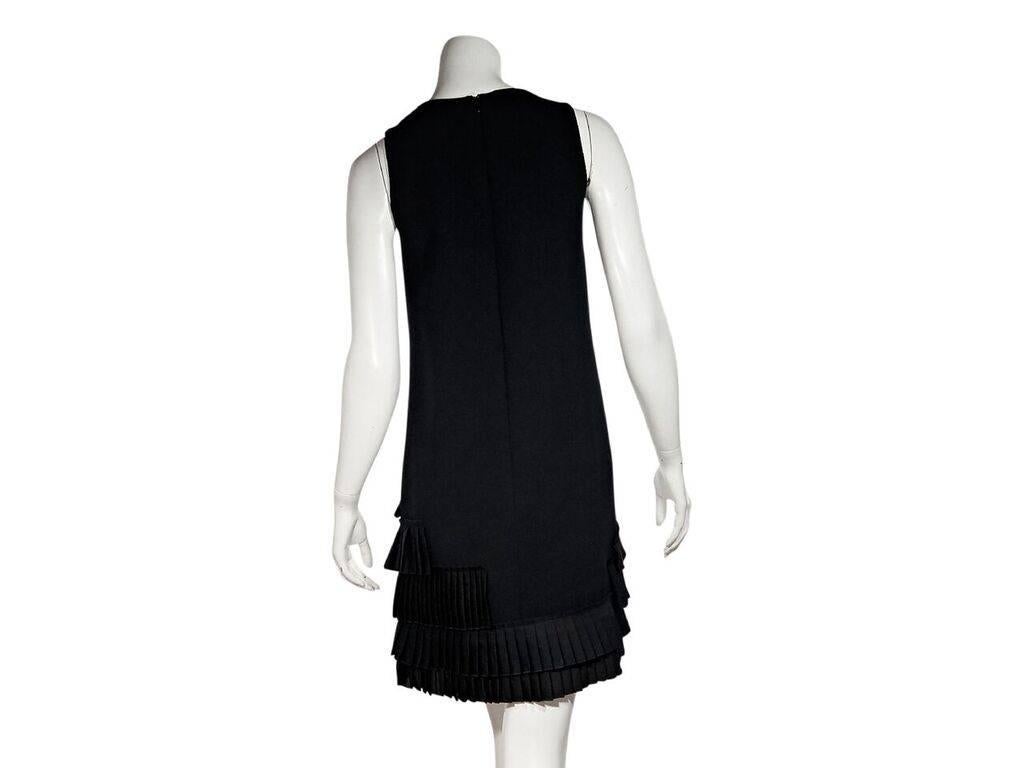 Black Victoria Beckham Pleated Hem Shift Dress In Good Condition In New York, NY