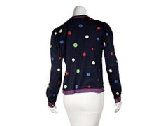 Multicolor Vintage Leonard Paris Polka-Dot Cardigan
