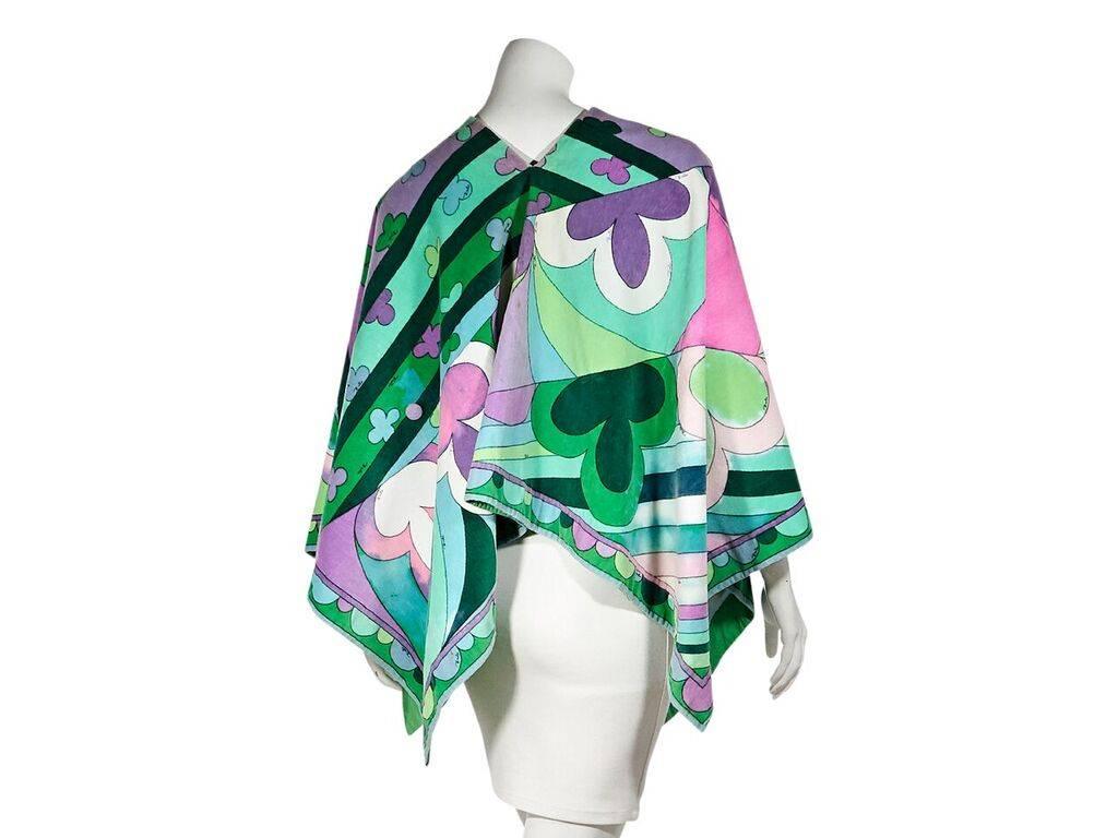 Multicolor Vintage Emilio Pucci Printed Cotton Cover-Up In Good Condition In New York, NY