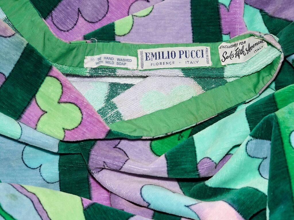 Women's Multicolor Vintage Emilio Pucci Printed Cotton Cover-Up