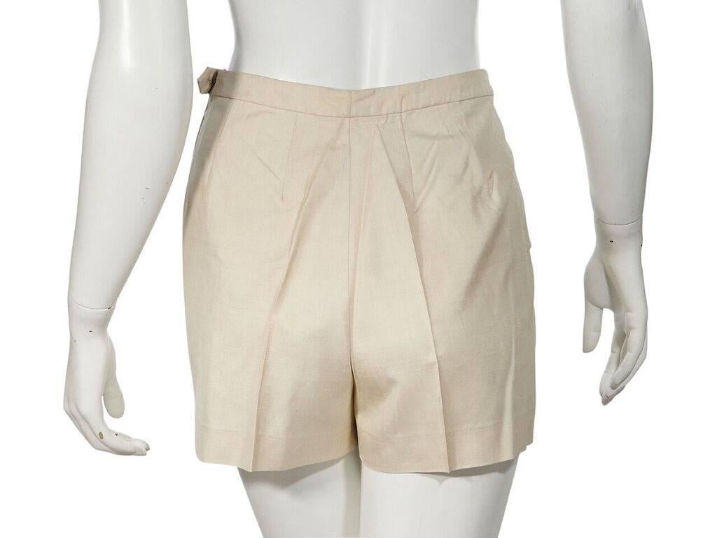 Beige Ivory Vintage Emilio Pucci Silk Shorts