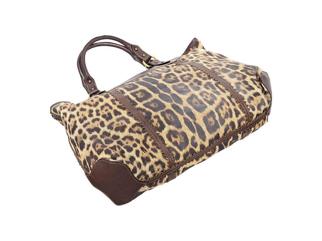 Black Multicolor Roberto Cavalli Leopard Tote Bag