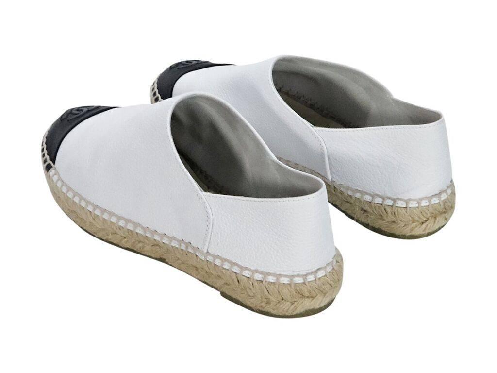 white and black espadrilles