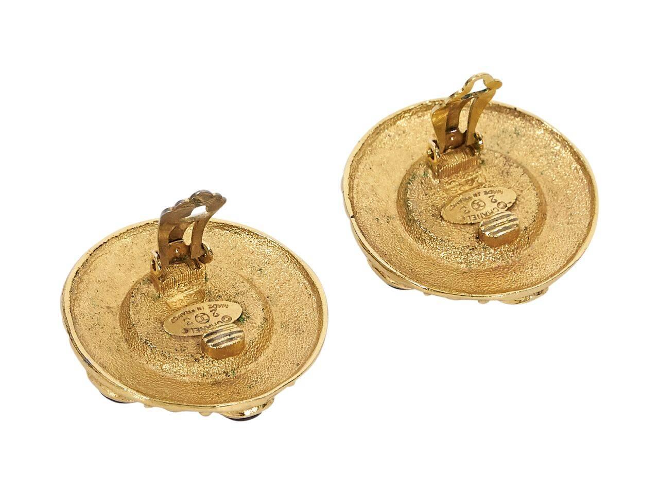 vintage chanel clip on earrings