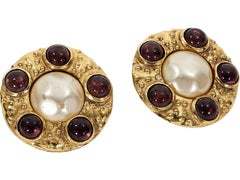 Multicolor Vintage Chanel Clip-On Earrings