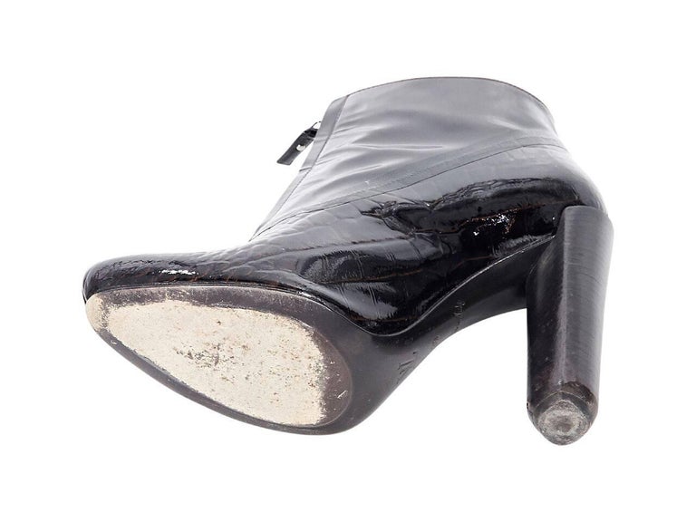 Black Louis Vuitton Patent Leather Ankle Boots at 1stDibs | louis vuitton black ankle boots