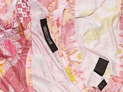 Pink & Yellow Roberto Cavalli Printed Mini Dress