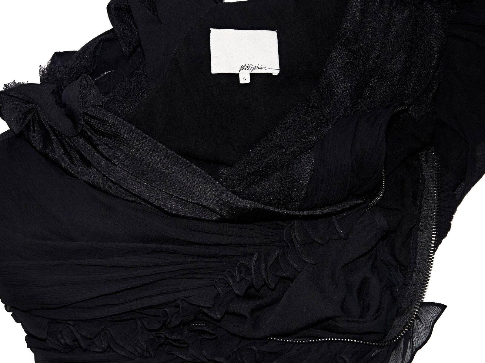 black silk and lace dress
