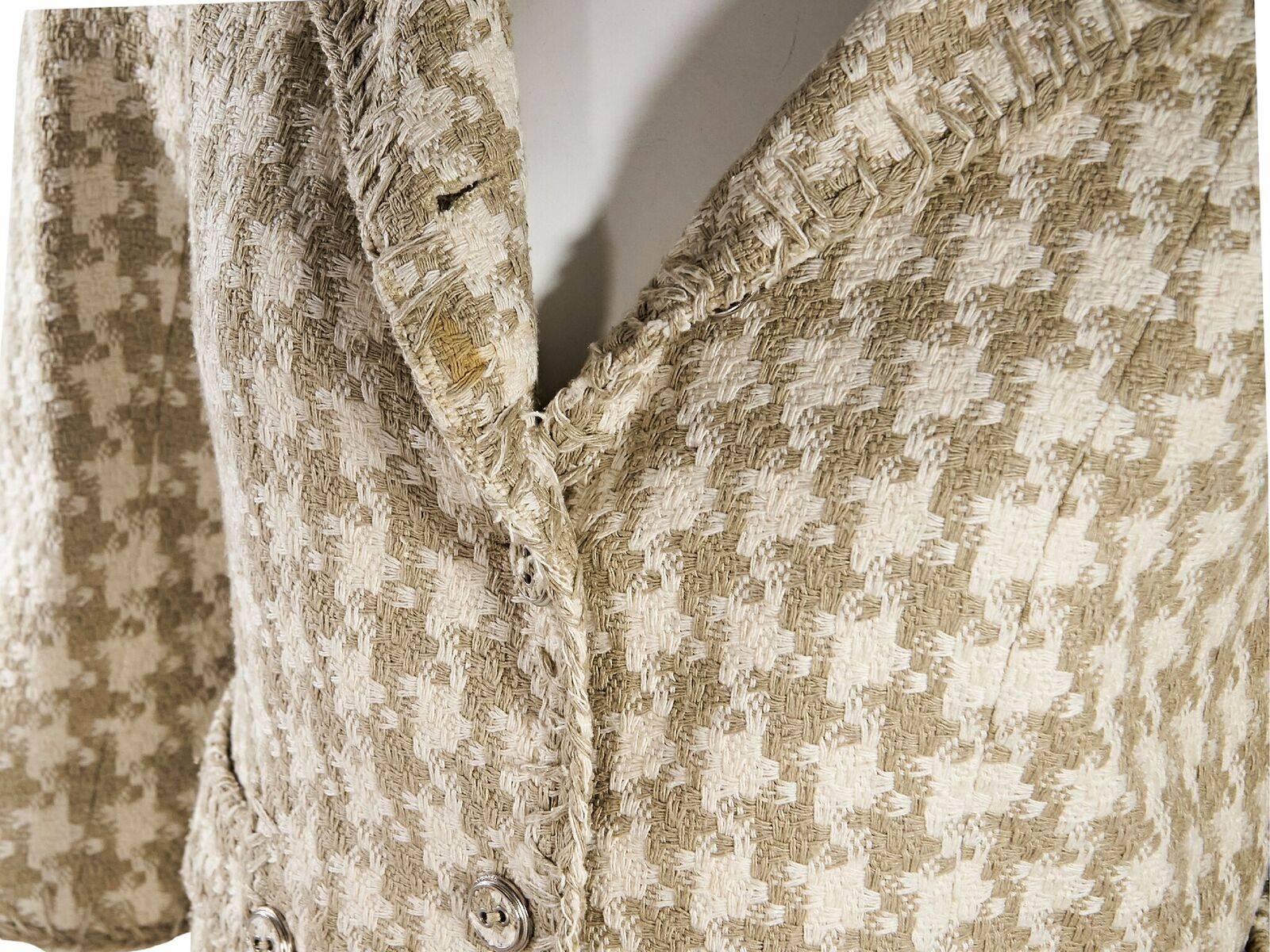 Tan & White Chanel Boucle Jacket In Good Condition In New York, NY