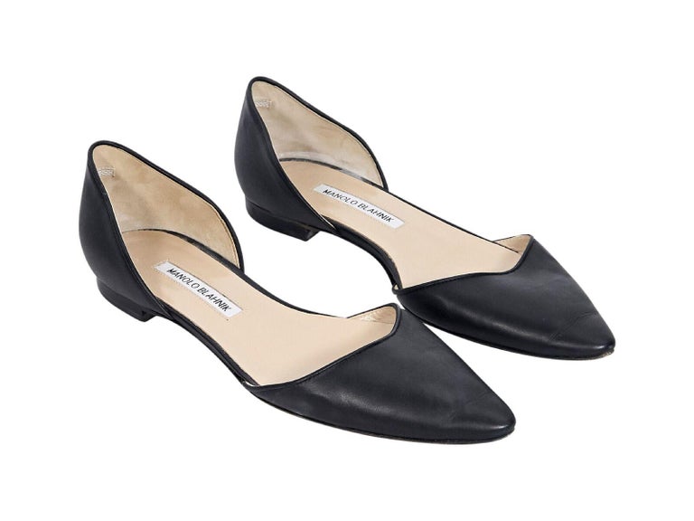manolo blahnik leather flats