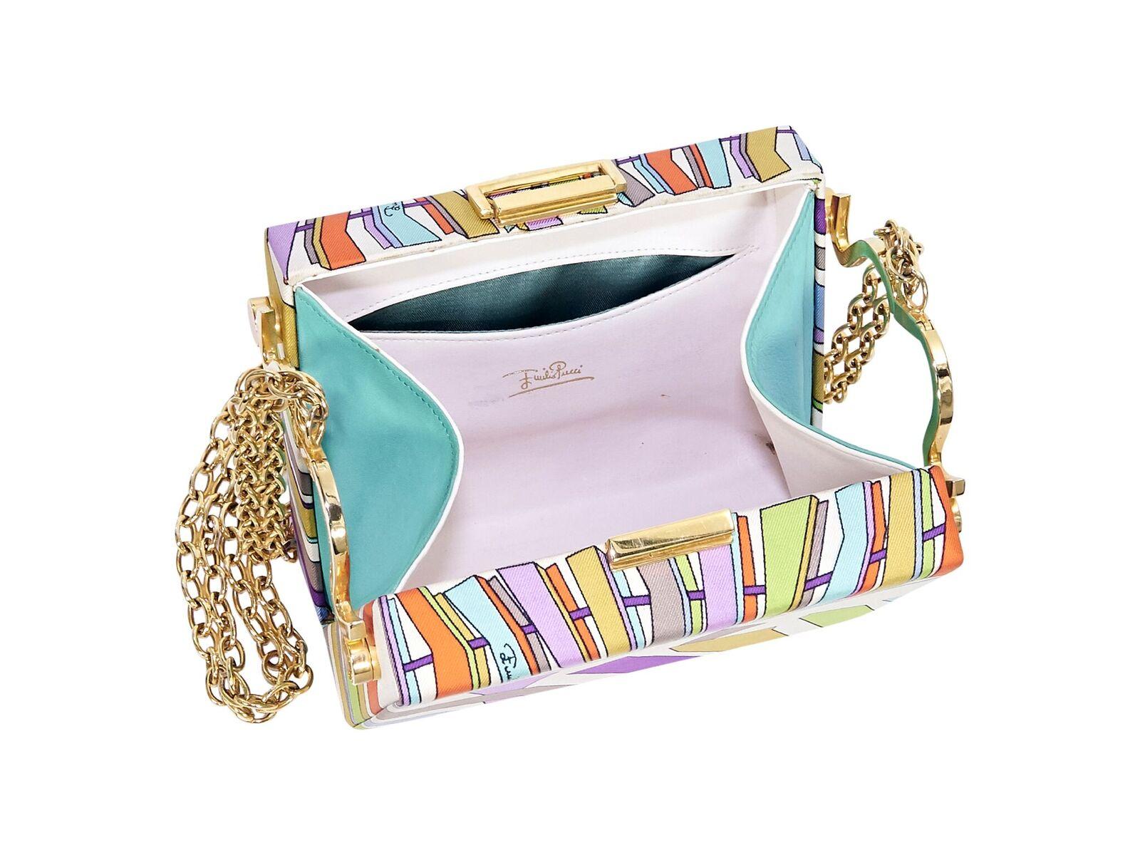 Emilio Pucci Multicolor Printed Small Box Bag In Good Condition In New York, NY