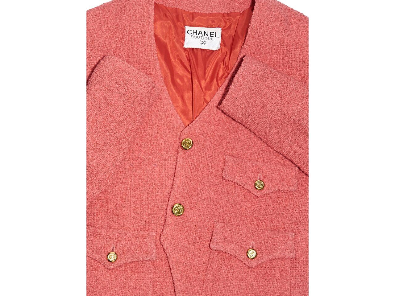 Women's Chanel Pink Vintage Button-Front Jacket