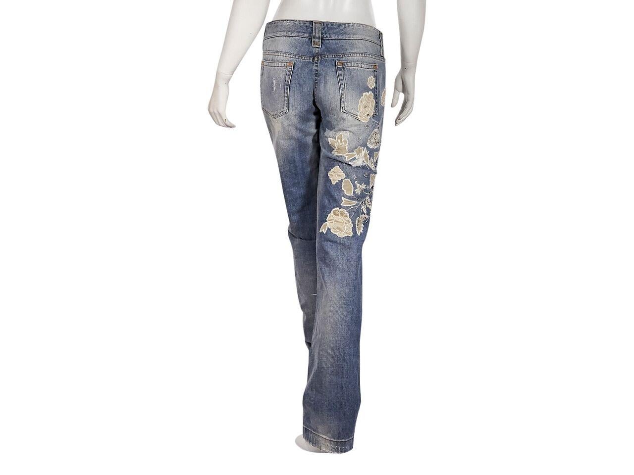 Light Wash Dolce & Gabbana Distressed Jeans In Good Condition In New York, NY