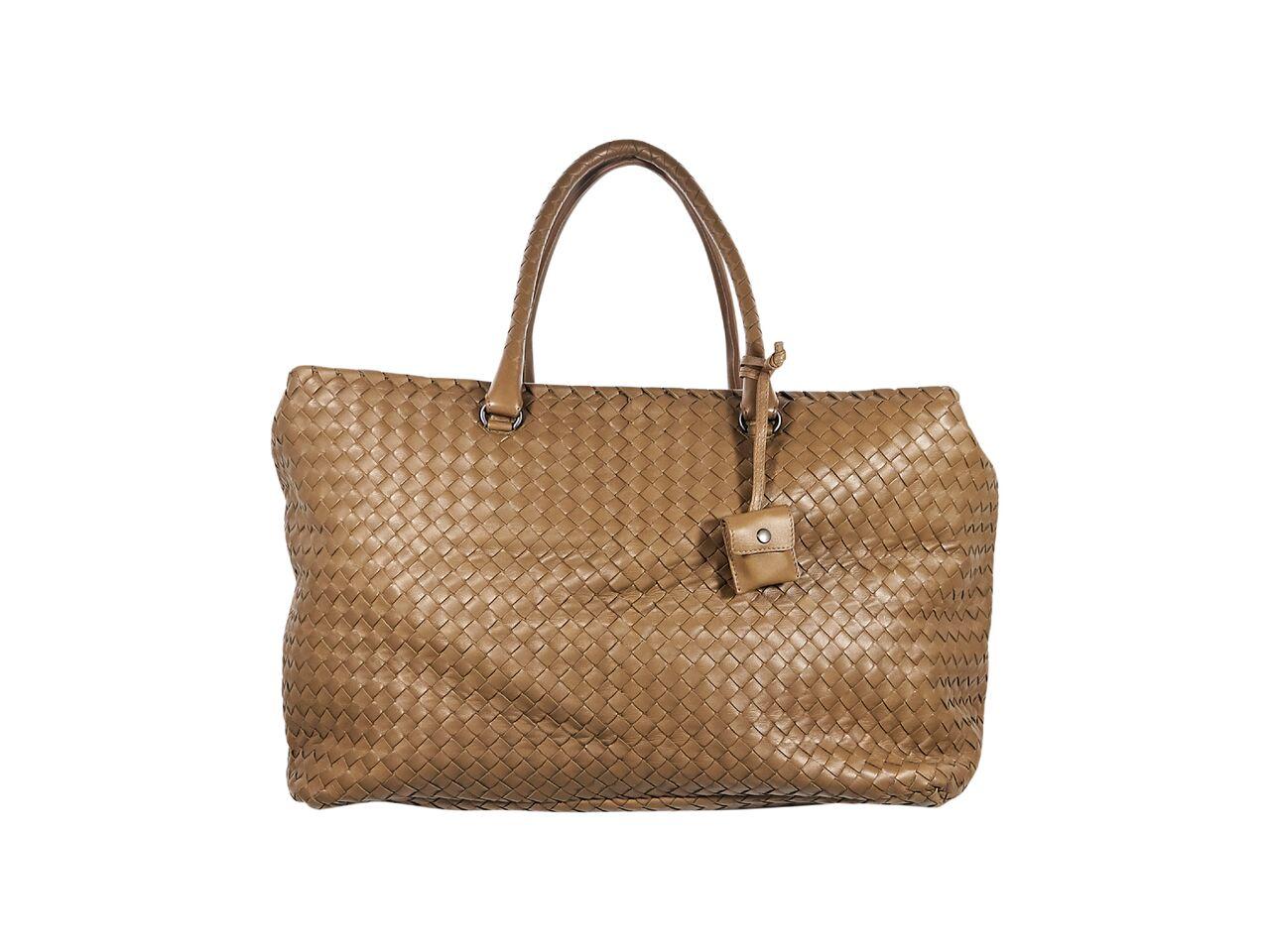 Bottega Veneta Brown Intrecciato Leather Bag In Good Condition In New York, NY