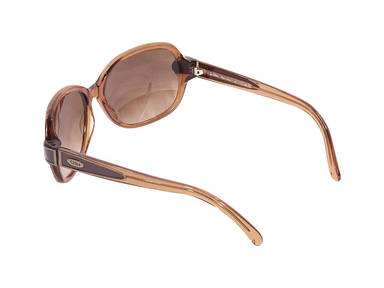 Tan Chloe Transparent Sunglasses In Good Condition In New York, NY