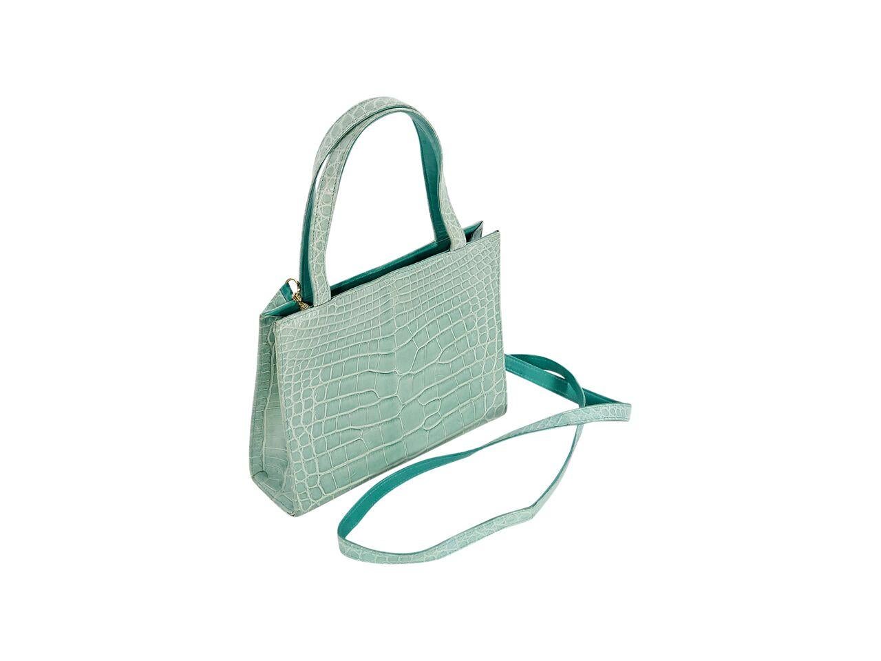 Mint Green Lana Marks Crocodile Small Satchel In Good Condition In New York, NY