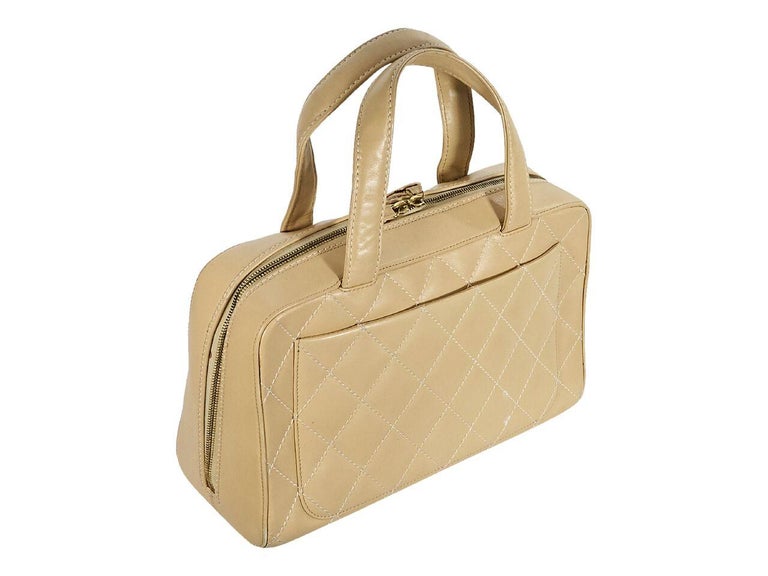 Tan Vintage Chanel Quilted Leather Handbag For At 1stdibs Product Details Vintage Tan Quilted Leather Handbag By Chanel Topsched Design Dual