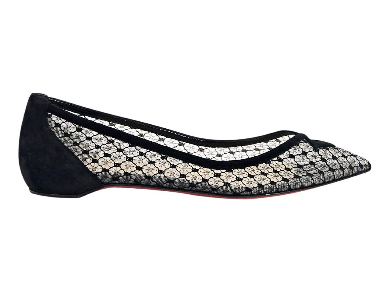 Black Christian Louboutin Mesh Flats In Good Condition In New York, NY