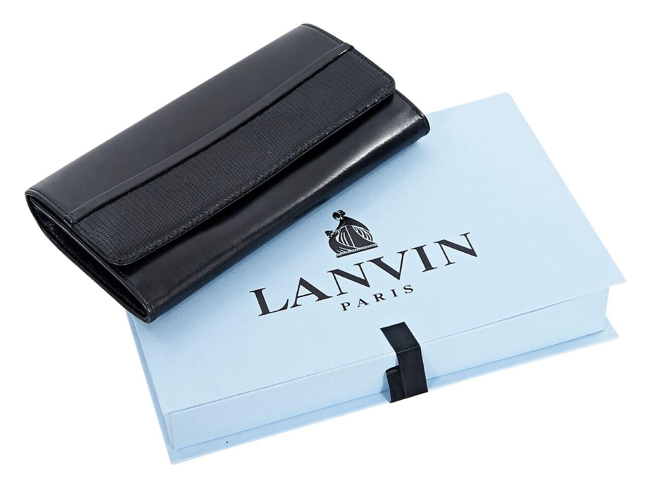 Lanvin Black Leather Wallet-On-A-Chain Bag In Good Condition In New York, NY