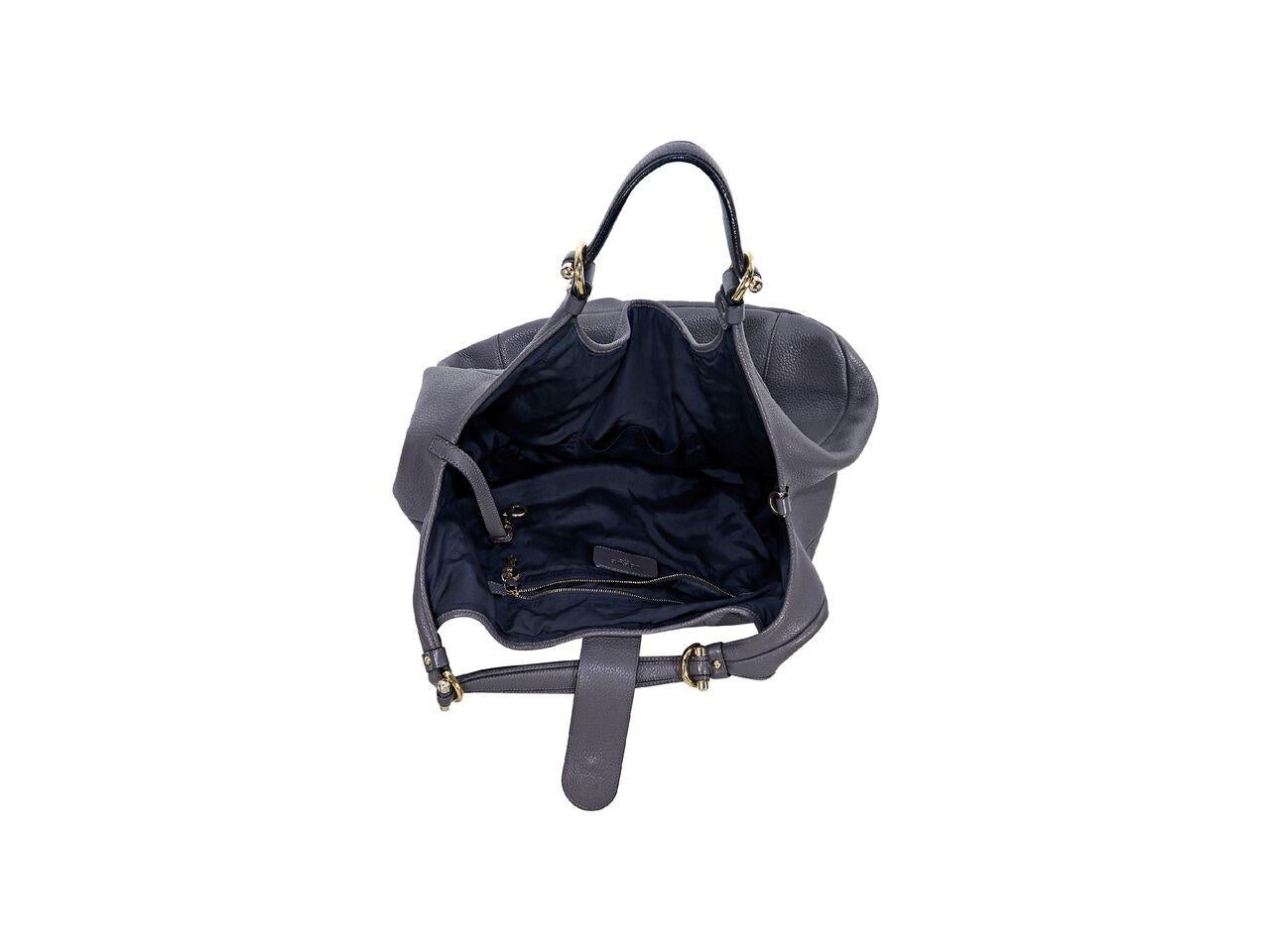 Gray Loewe Large Grey Leather Hobo Bag