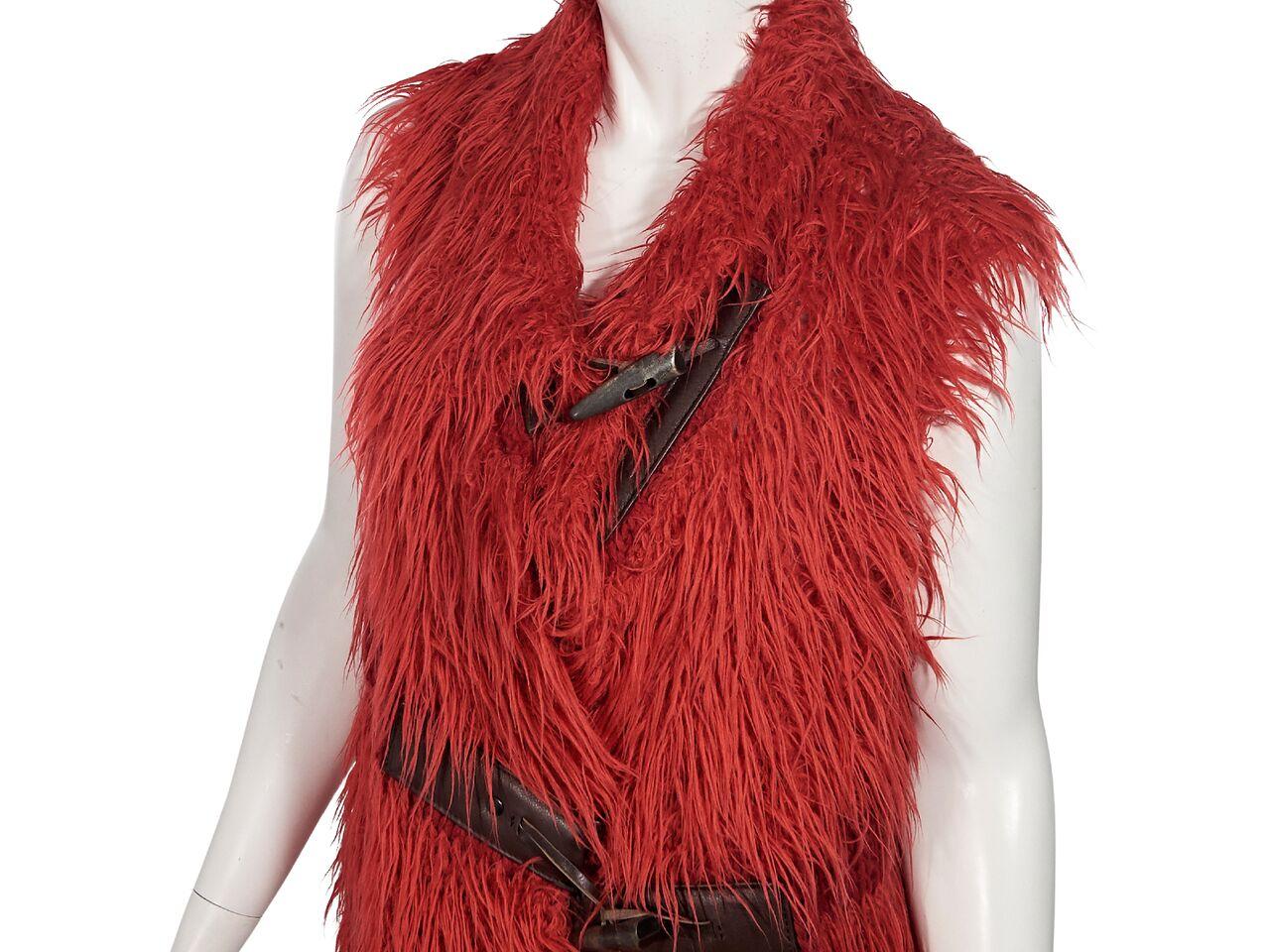 Issey Miyake Orange Mohair Vest In Good Condition In New York, NY