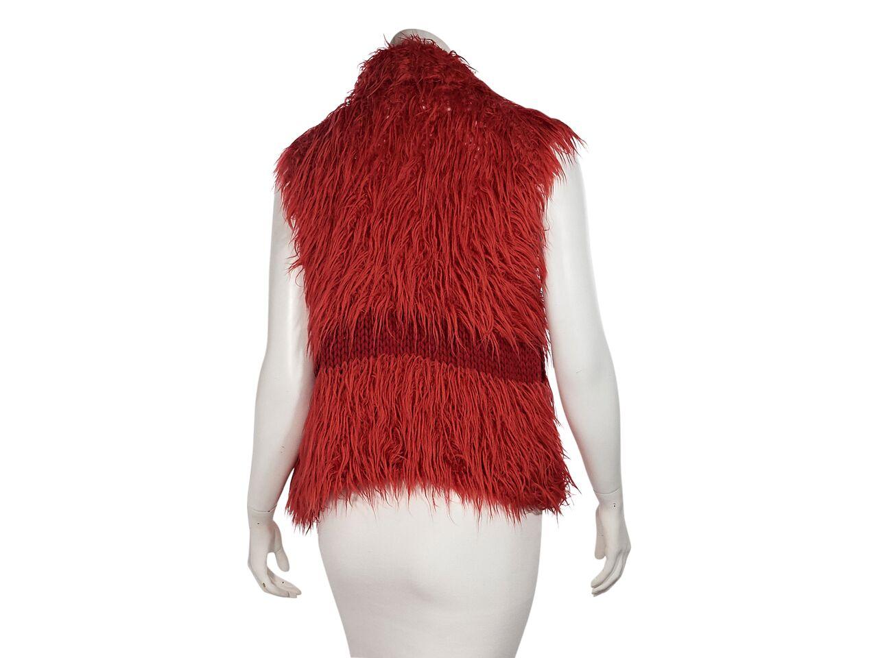 Women's Issey Miyake Orange Mohair Vest