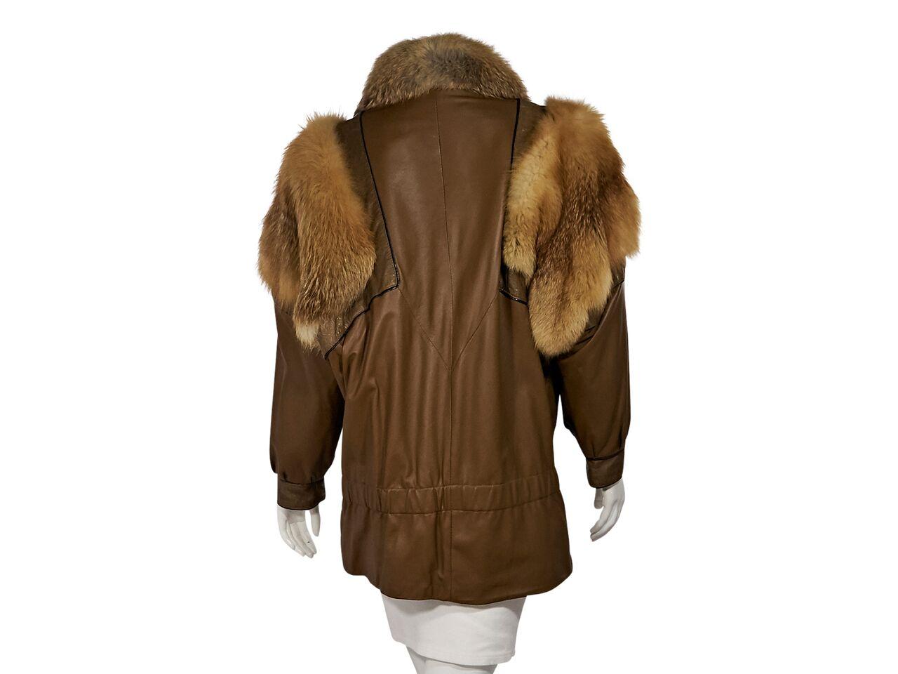 Brown Vintage J. Percy For Marvin Richards Ltd. Fur and Leather Coat at ...