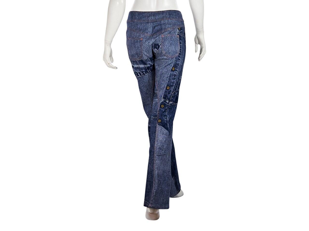 Blue Christian Dior Printed Stretch-Cotton Jeans In Good Condition In New York, NY