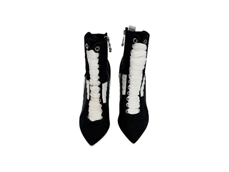 Black and White Fenty X Puma Heeled Ankle Boots For Sale at 1stDibs