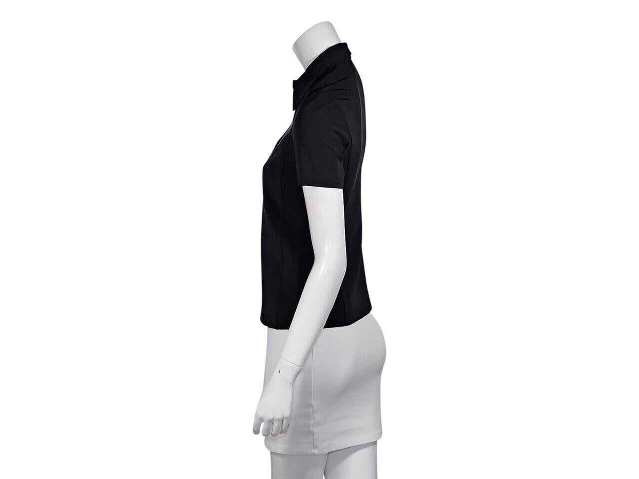 Black Prada Nylon Polo Shirt In Good Condition In New York, NY